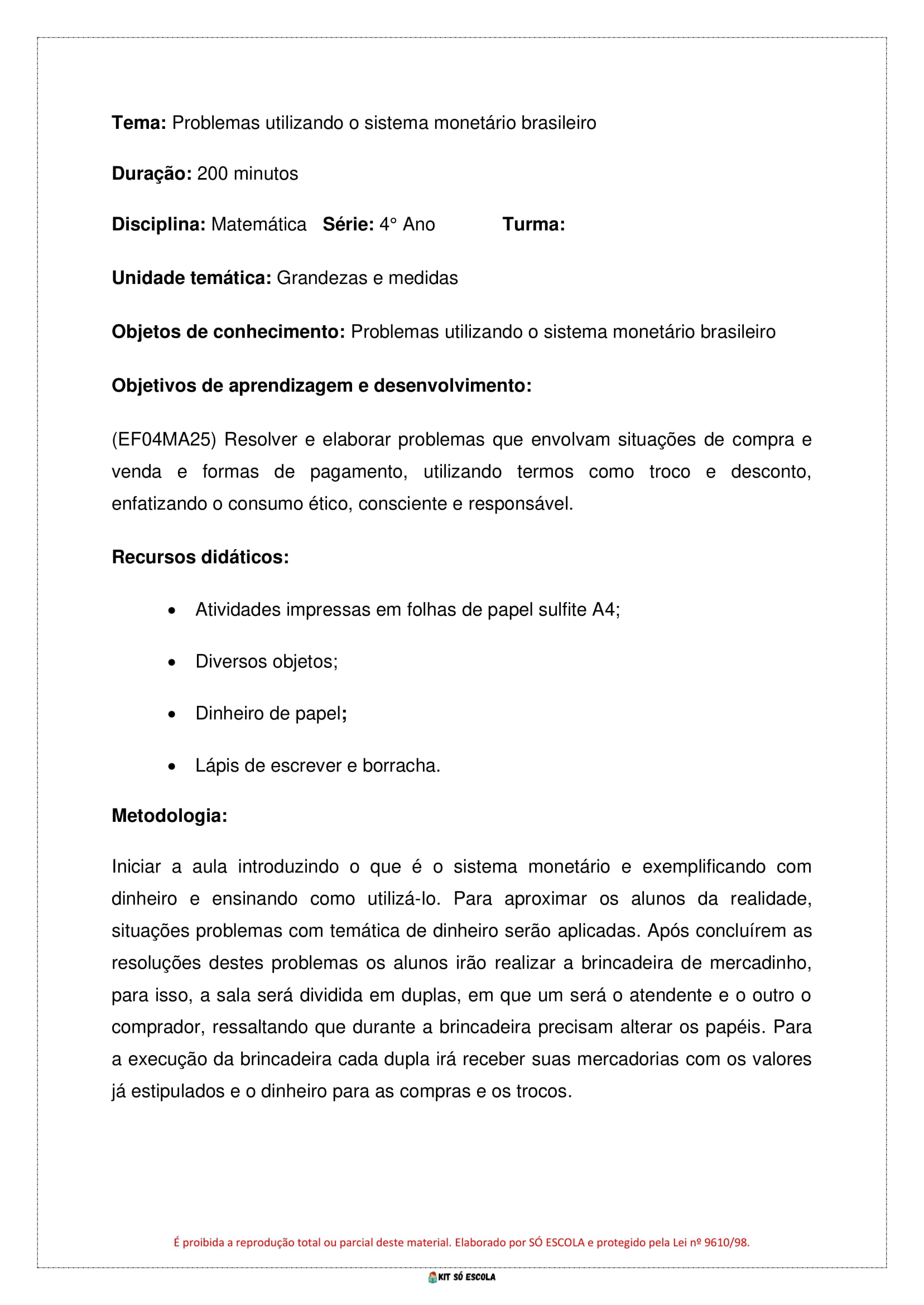 PLANOS DE AULA BNCC - ENSINO FUNDAMENTAL - 4 ANO - MATEMATICA- KIT SO ESCOLA-71