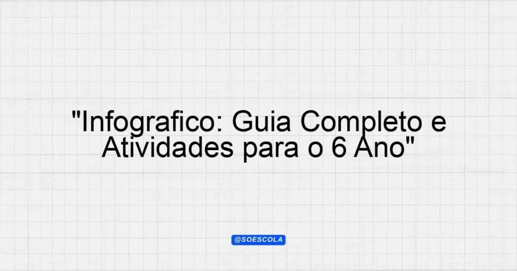 "Infográfico: Guia Completo e Atividades para o 6º Ano" - Planejamentos ...