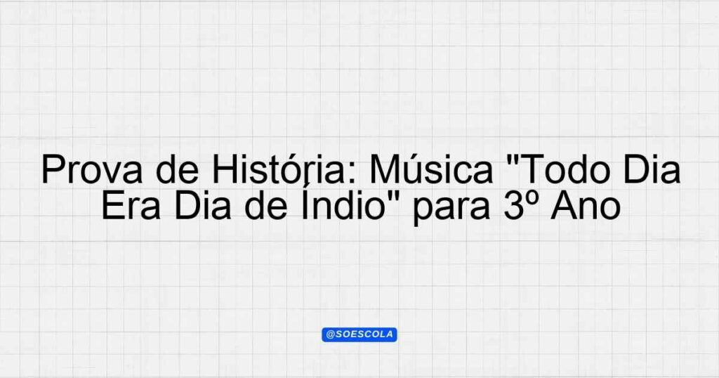 Prova de História: Música 
