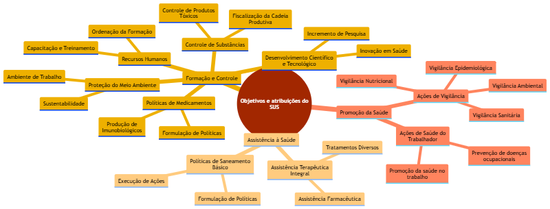 Mapa Mental: Objetivos e atribuições do SUS